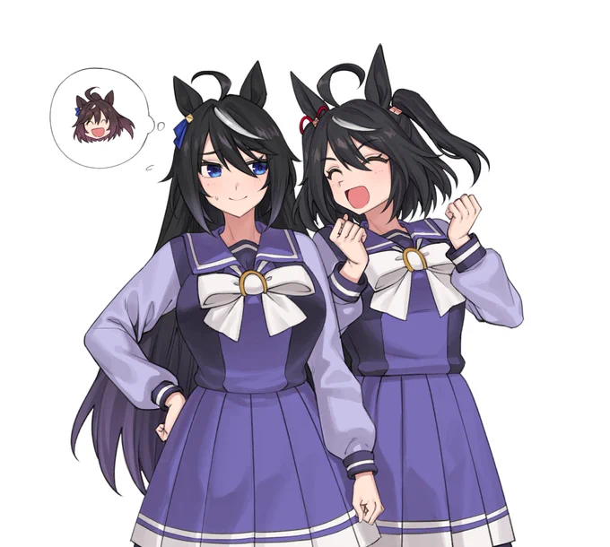 Kitasan black with her father Black Tide(and Deep Impact) #umamusume #umamusumeoc