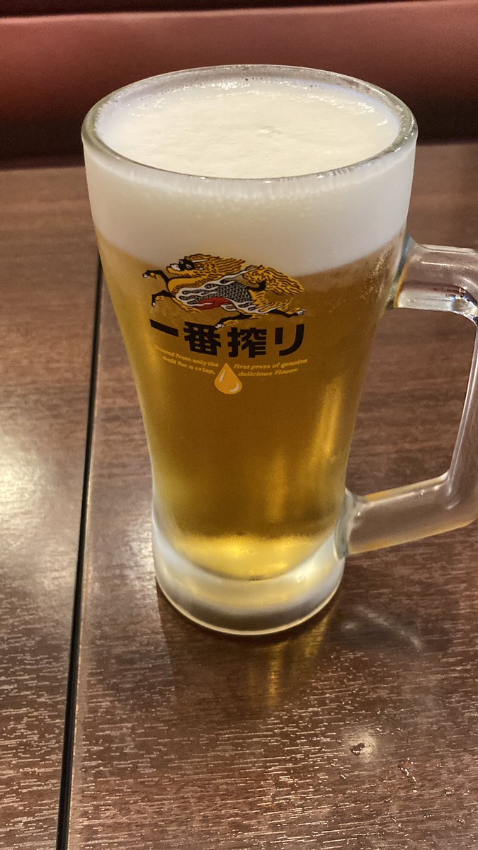 今日も暑いからバーミヤンでビールからスタート
