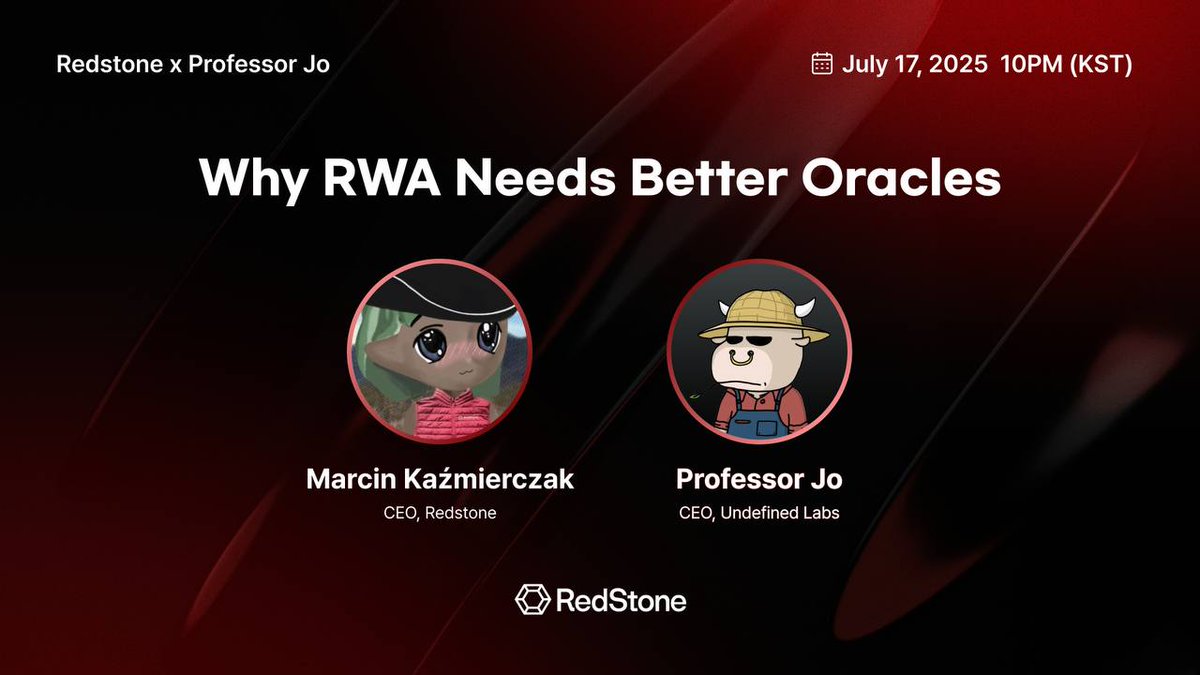 0xProfessorJo's tweet image. &lt;RedStone Interview&gt;
RedStone is a modular blockchain oracle project that delivers secure, fast, and cost-efficient data feeds for over 1,250 assets across more than 70 chains.
Its architecture separates off-chain data collection from on-chain delivery, supporting both pull andβ¦