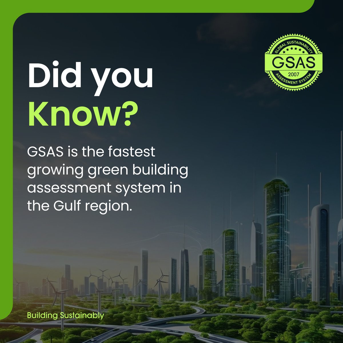 GORDMENA's tweet image. #Sustainability in the Gulf is advancing at pace. #GSAS is proud to stand at the center of this movement, helping shape buildings and infrastructure that are better for the environment and for future generations.​

#GreenBuildings​ #SustainableDevelopment #GreenBuilding