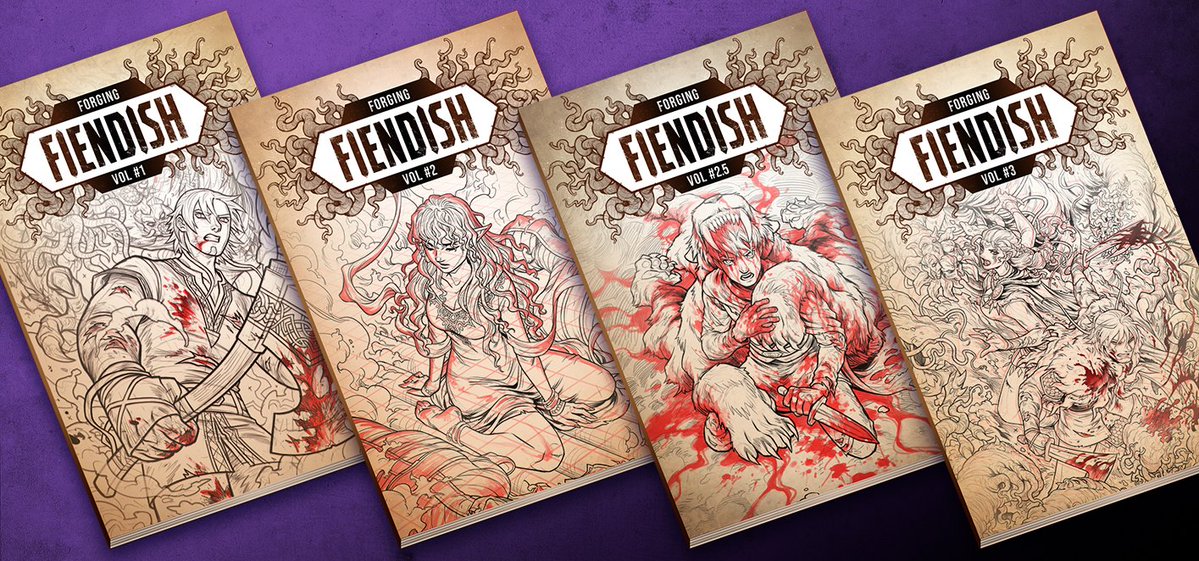 RenieDraws's tweet image. As I mentioned in the last FIENDISH email blast, I'm excited to be offering the making-of supplemental series, FORGING FIENDISH, in this upcoming FIENDISH #3 campaign! 🤩
This has been a long time coming. I hope you guys enjoy this peek behind the scenes, and see you at the…