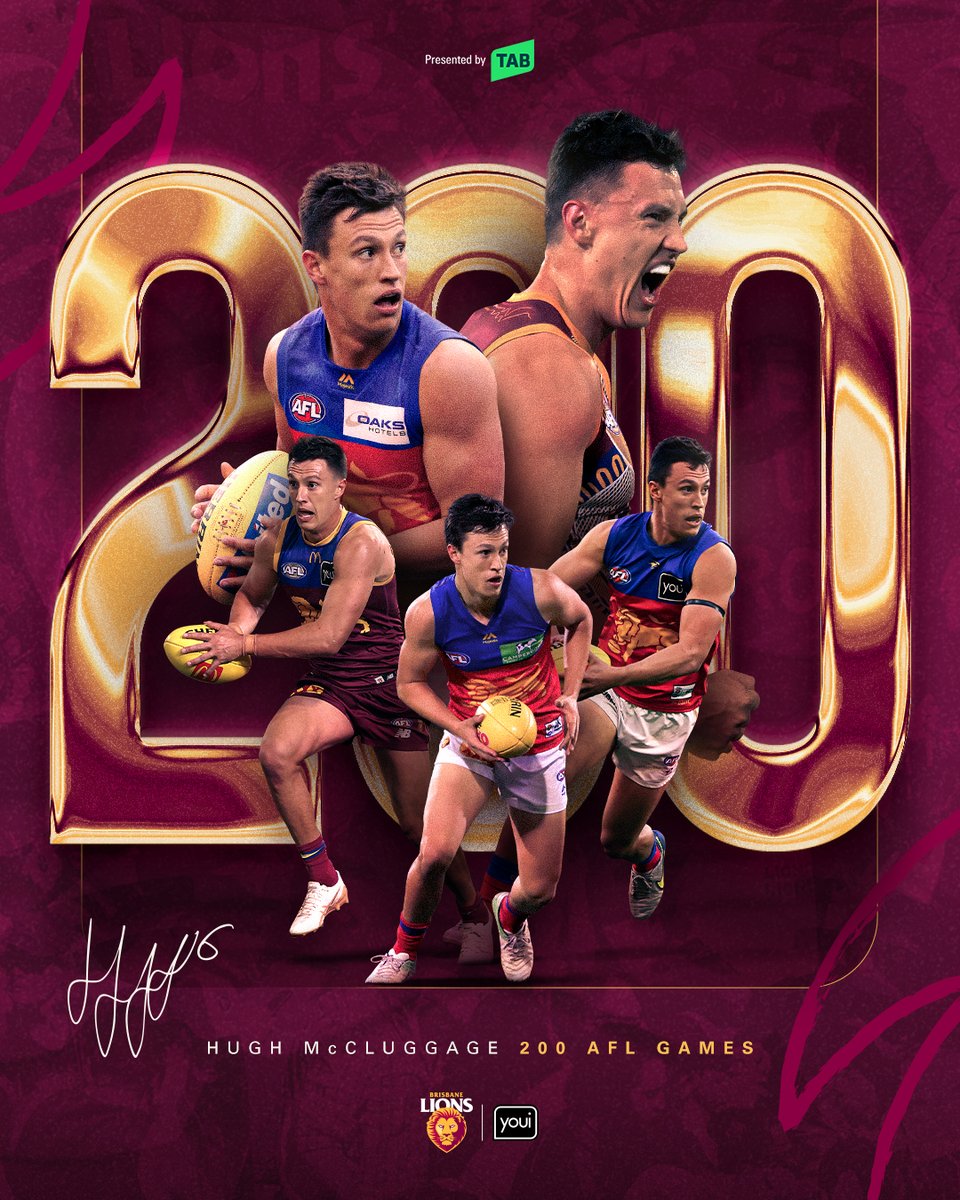 Clug will celebrate his 200th game tomorrow night at the Gabba ❤️🦁
