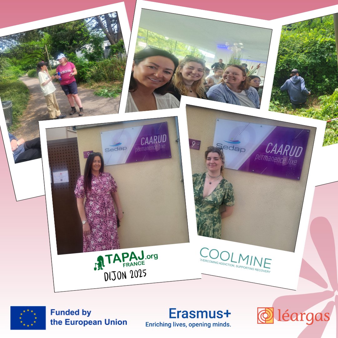 CoolmineTC's tweet image. As part of Coolmine’s Erasmus+ programme, our colleagues Kayla O’Shea and Karen Hynes recently spent five days in Dijon, France, visiting a range of addiction and harm reduction services.
#ErasmusPlus #Coolmine #AddictionRecovery #TAPAJ #SEDAP #CAARUD