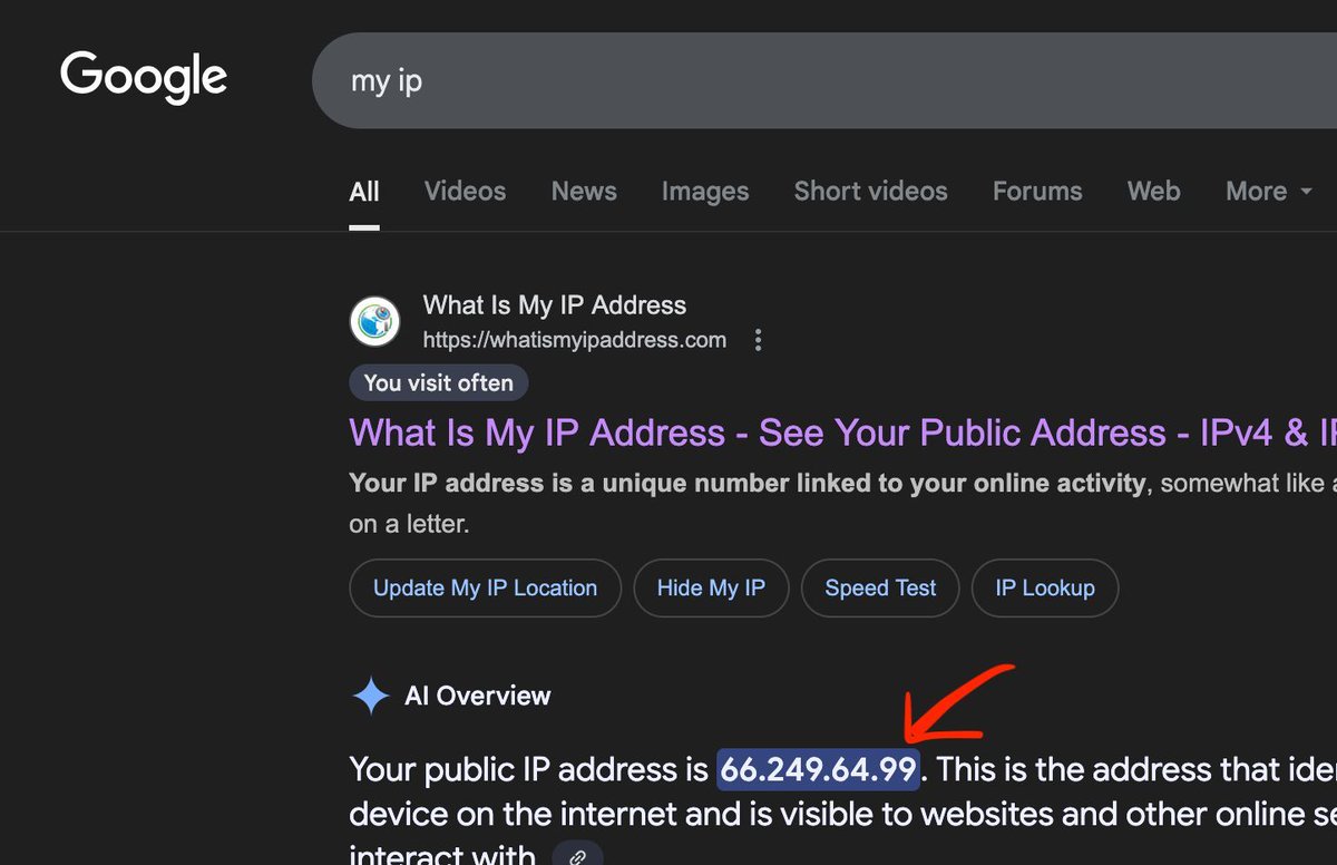 khromov's tweet image. I miss when Google was good. 😿 Ever since they started introducing AI everywhere the product quality has really fallen. (That's not my IP, it's the Google crawler one.)