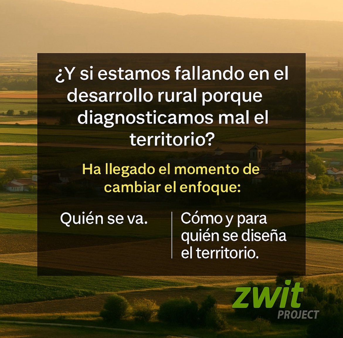 Territorio Rural Inteligente (@ruralterritorio) on Twitter photo ¿Y si el problema del desarrollo rural no es solo quién se va…
sino cómo y para quién se diseña el territorio? 🧭
En <a href="/zwitproject/">ZWITPROJECT</a> creemos que es hora de cambiar el enfoque:
👇
Hilo ¿Y si el problema del desarrollo rural no es solo quién se va…
sino cómo y para quién se diseña el territorio? 🧭
En <a href="/zwitproject/">ZWITPROJECT</a> creemos que es hora de cambiar el enfoque:
👇
Hilo
