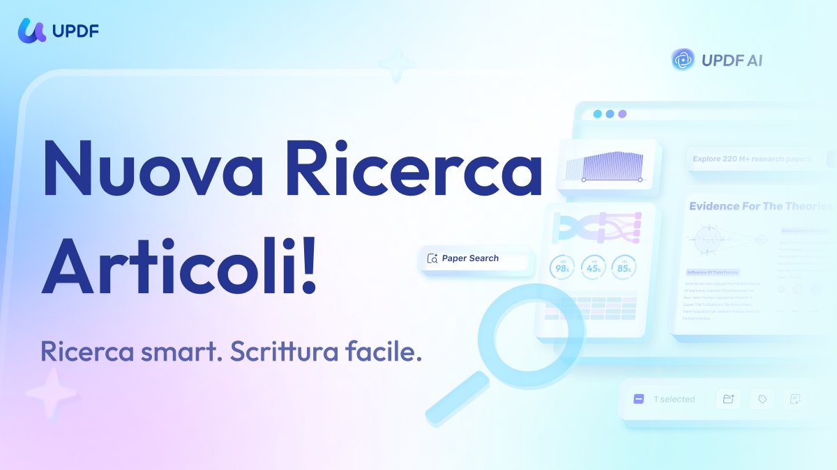 updfinit's tweet image. 🚀 Novità UPDF AI: ora puoi cercare articoli scientifici con parole chiave, DOI o PMID!
📊 Citazioni visuali
📝 Riassunti rapidi con AI
Provalo subito 👉 ai.updf.com/it/paper-searc…
#UPDF #AIresearch #PDF #ricercaScientifica #studioSmart