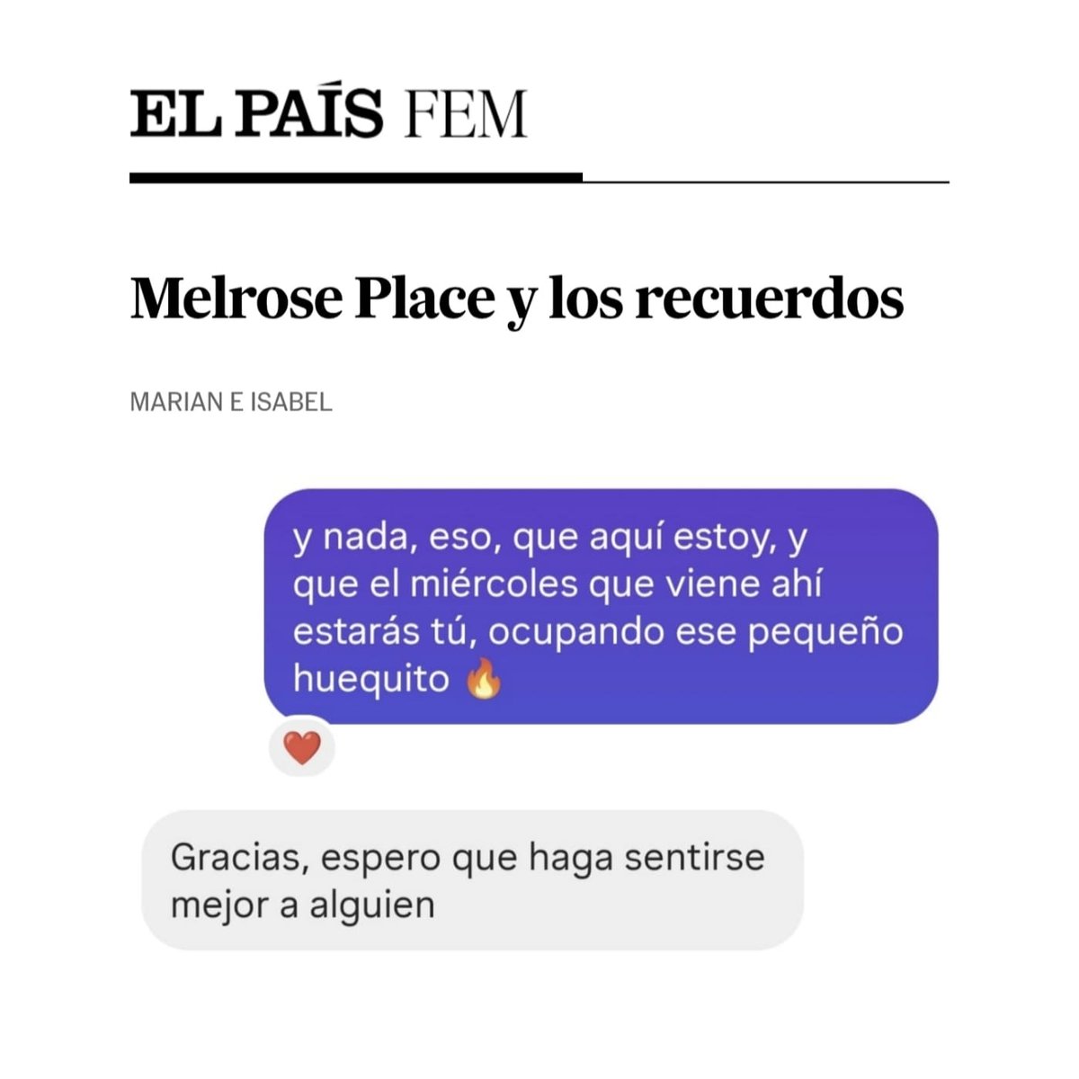 minisashas's tweet image. Hay días de news fáciles y otros de news difíciles y luego están las que, como esta de ayer, te encuentras con una señora que te abre todas sus puertas y te rompe el corazoncito y a la vez te lo abraza y tú acabas pensando cuántas hubo, cuántas hay.
t3.newsletter.elpais.com/nl/jsp/m.jsp?c…