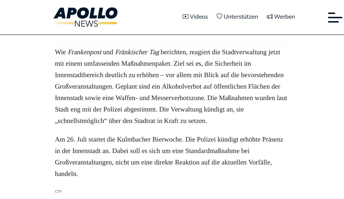Athene Pallas (@athenepallas1) on Twitter photo <a href="/apollo_news_de/">Apollo News</a> <a href="/StolbergG30470/">Stolberg, Germany</a> Wie soll man noch die Migration befürworten, wenn die politische Antwort auf Migrantengewalt immer ein Freiheits- und Kulturverlust, Verbot von Abwehrmitteln für die Opfer und Freiheit für die Täter bedeutet? <a href="/apollo_news_de/">Apollo News</a> <a href="/StolbergG30470/">Stolberg, Germany</a> Wie soll man noch die Migration befürworten, wenn die politische Antwort auf Migrantengewalt immer ein Freiheits- und Kulturverlust, Verbot von Abwehrmitteln für die Opfer und Freiheit für die Täter bedeutet?