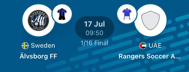 Congratulations to our Rangers Abu Dhabi Soccer Academy U14s on progressing to the Round of 32 at the <a href="/Gothia_Cup/">Gothia Cup</a> 2025! ⚽️

A fantastic achievement so far! Next up, a match against Swedish side Alvsborg FF. Best of luck to the players and coaches David Hill and Mark Soutar 🔴⚪️🔵