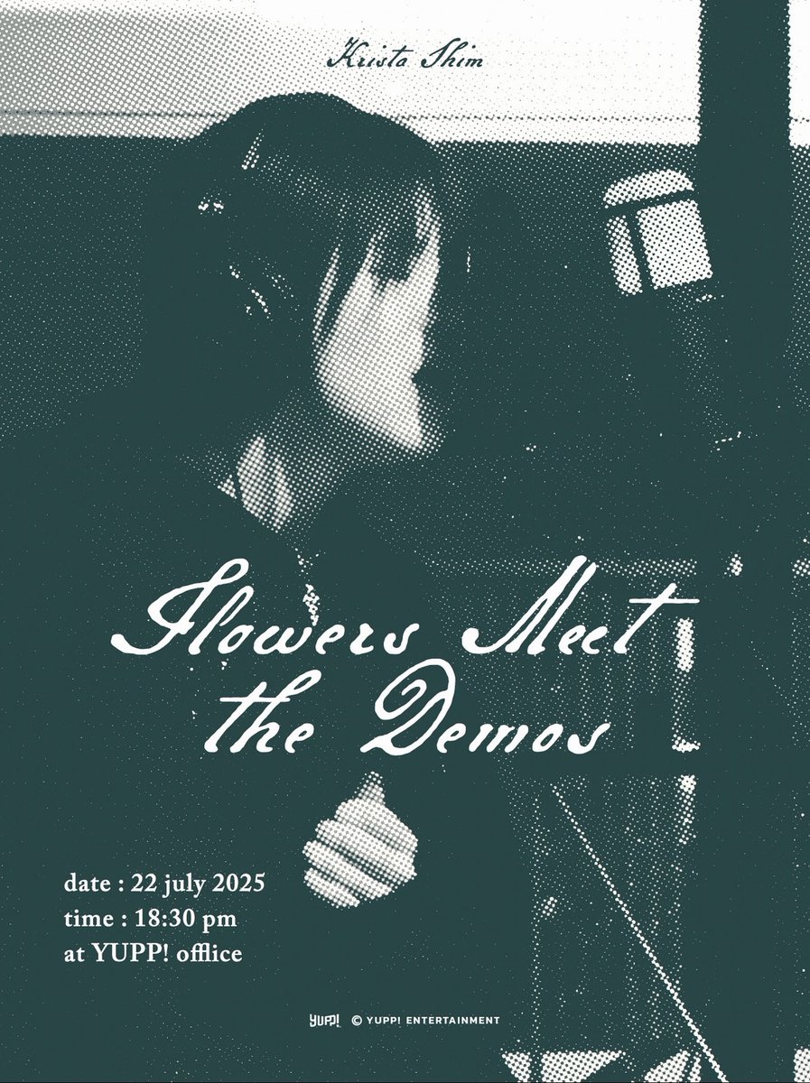 🚨Flowersทุกท่าน📢
Krista จะเปิด DEMO เพลงแรกให้กับเหล่า Flowers ได้ฟังก่อนใคร! 🥳🥳จำกัดเพียง20ที่นั่งเท่านั้นนะคะ
🔔วันที่ 22/07/2025 : 18.30 น.
🏙️สถานที่ : YUPP! ENTERTAINMENT
maps.app.goo.gl/YGHnBRJKTJEpST…
ลงทะเบียน : forms.gle/AkiyHYwVbWfGNr…
#Kristashim #คริสต้าชิม #flowersforkrista