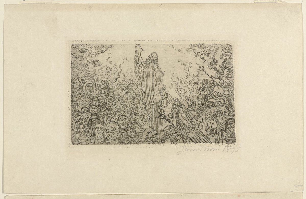 ArtistEnsor's tweet image. Christ Descending to Hell #artbots #ensor