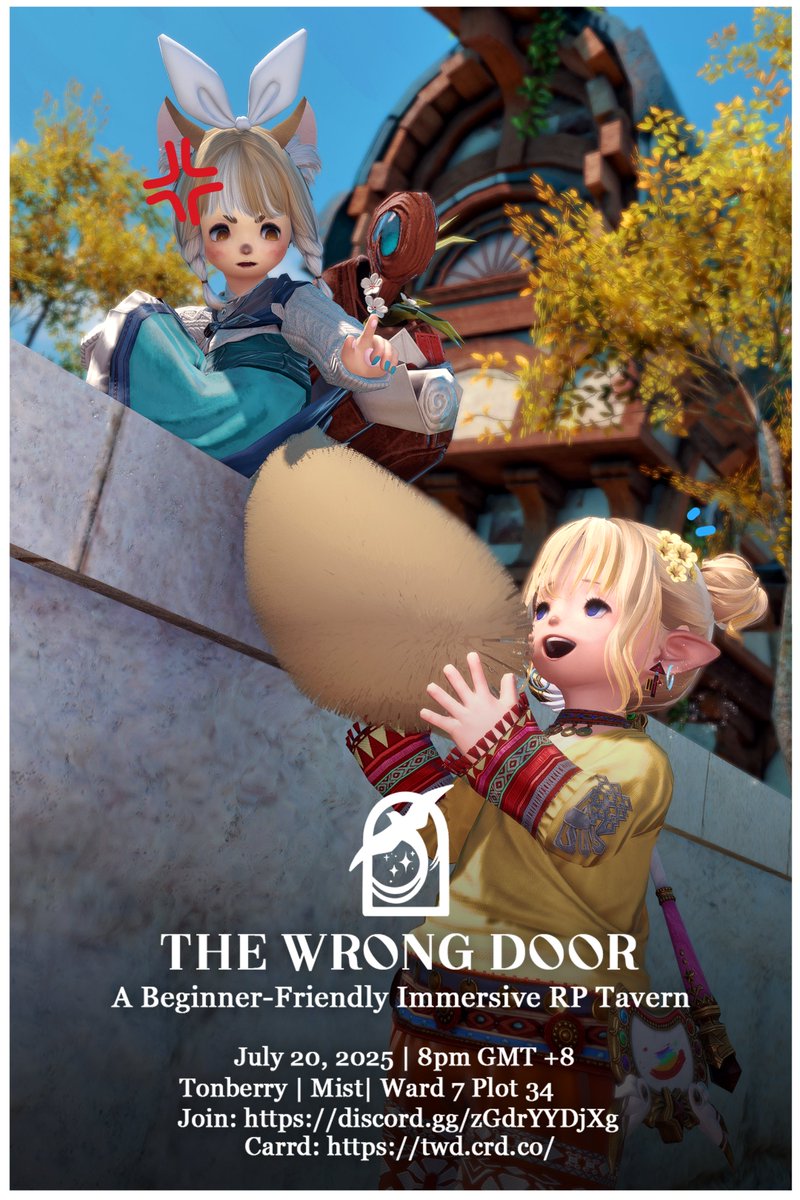 cactusyun's tweet image. What do you mean it's not caramel flavoured cotton candy? 😭 @SandFaux
We're opening this Sunday (20 Jul) at Tonberry Mist W7 P34! #WrongDoorXIV
Prebookings are still open as well~
Guides: tinyurl.com/WrongDoorXIV
Sketches: forms.gle/4MCPd3dwiSNtX1…
See you there for a nibble! 💛
