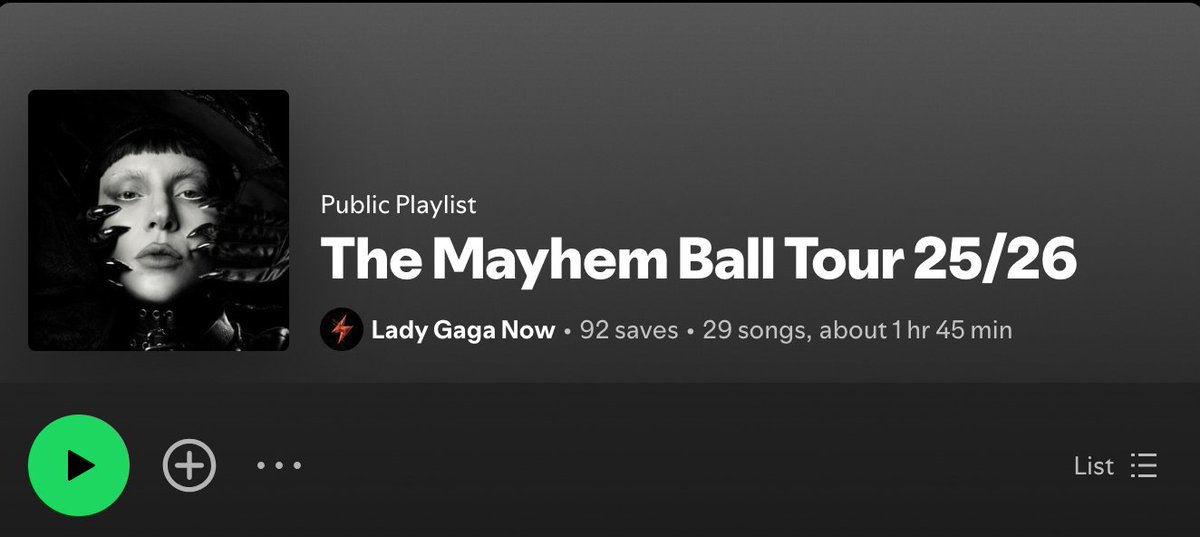 ladygaganownet's tweet image. The MAYHEM Ball Tour 2025/2026 Spotify Playlist.
🎵 bit.ly/MayhemBallTour…