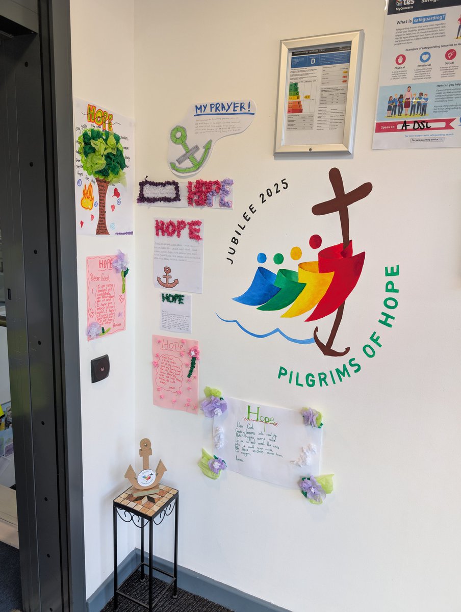 RE_BTRCC's tweet photo. Today we look forward to welcoming St. Johns and the anchor. Pupils in KS3 have been looking at the idea of Hope and writing their own prayers of Hope in this year of the Jubilee. https://t.co/68WVLWUXCp