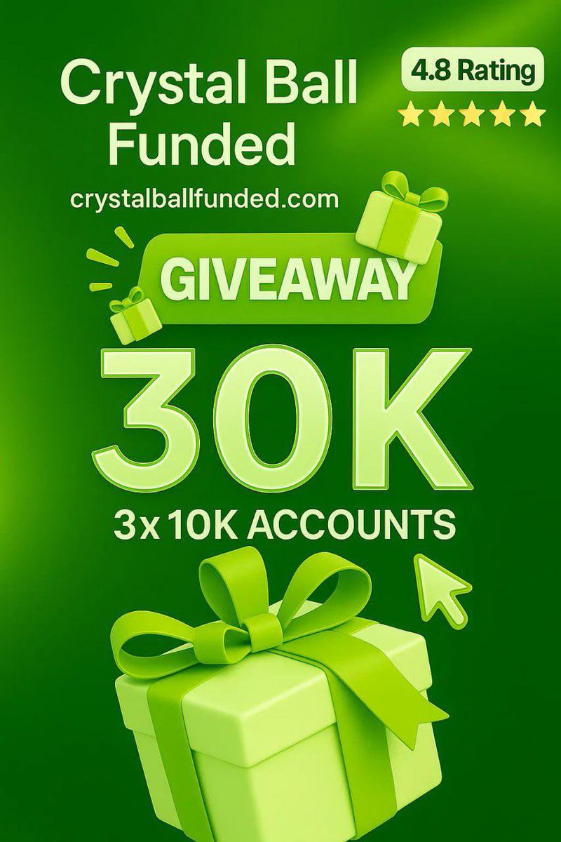 $30,000 Challenge Account Giveaway 🎉

🫴 Follow: <a href="/Eurusd_Hunter/">EU hunter FX</a> , <a href="/crystalballmkt/">Crystal Ball Markets</a> , <a href="/MoonKnightCity7/">Moon Fx</a>

🫴 Like &amp; Retweet the post

🫴 Engage with the quote post

🫴 Tag 4 traders

🫴 Join Discord: discord.gg/kfdXvsHeRe

⏰ 72h