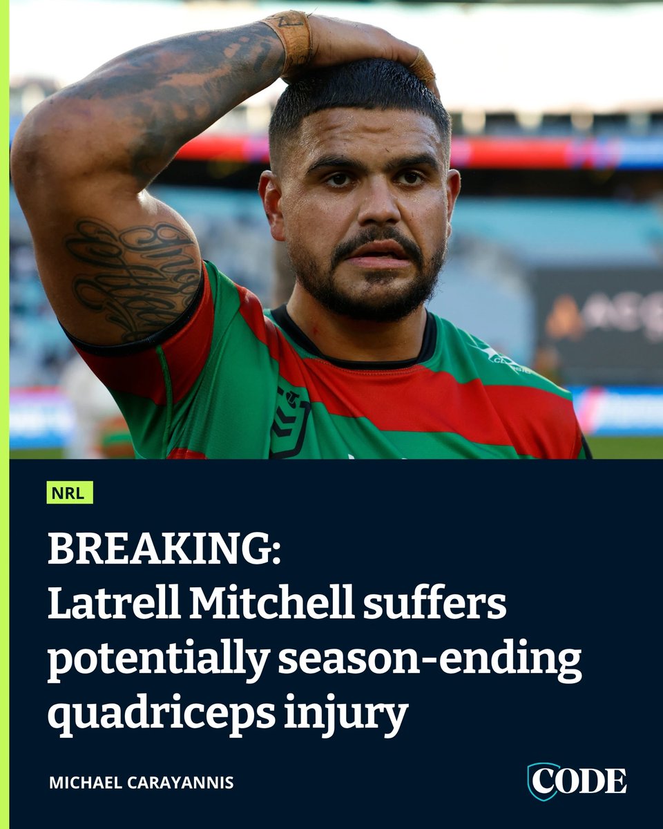 MCarayannis's tweet image. BREAKING:
Latrell’s season all but over as Souths’ horror injury toll continues dailytelegraph.com.au/sport/nrl/rabb… via @dailytelegraph