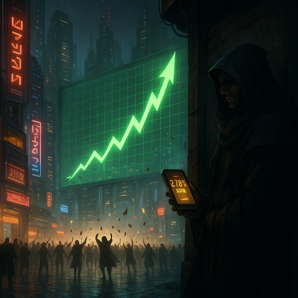 AshlyBrow8261's tweet image. They always buy the green.
But few ask where the money flows after.
Most chase momentum.
A few quietly compound it.
278% APR isn’t a headline.
It’s a habit.
         Eyes on the pump. Wallets on autopilot.

#CryptoCycles
 #CrowdBehavior
 #StakingAlpha