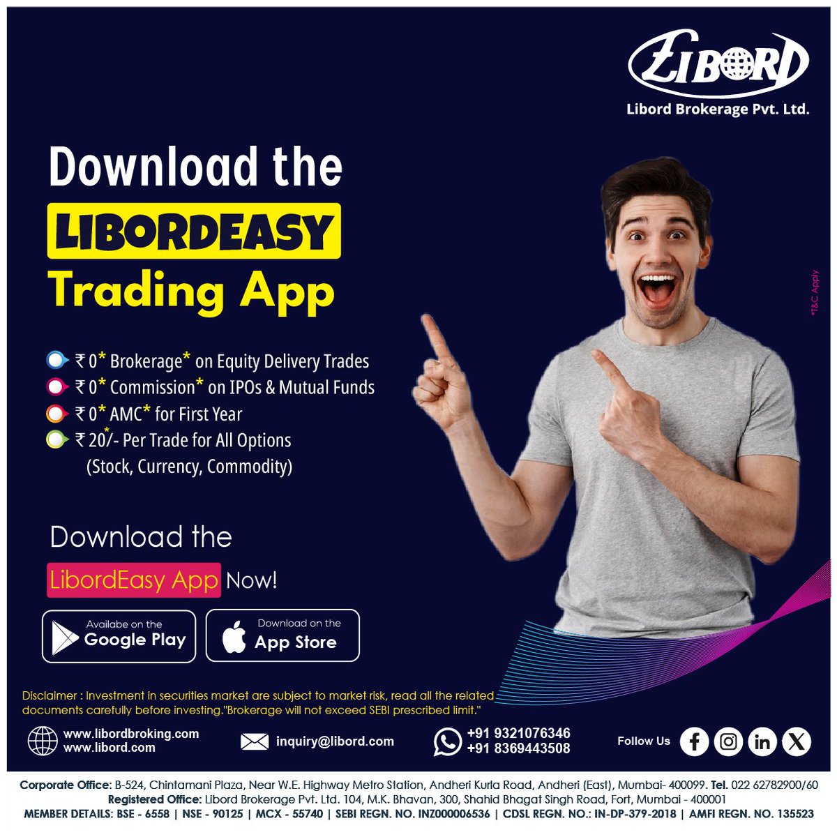 LibordBrokerage's tweet photo. Download the LibordEasy Trading App 

Download the LibordEasy 📱 Trading App Now.
📱Android: https://t.co/N1kzBmvYFQ, 📱iOS: https://t.co/mOAucEUQAt

#demat #trading #stockmarket #bse #nse #investment #nifty #sharemarket #demataccount #investing #sensex #finance #stocks #app https://t.co/LVJeltgXCr