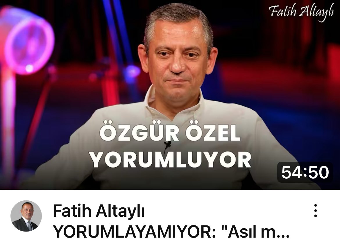 Fatih Altaylı hakkındaki iddianame ısrarla yazılmıyor. 15 dakikada yazılacak iddianame için haftalardır bekleniyor. Tutukluluğu böyle cezaya dönüştürüyorlar. Gazeteci Furkan Karabay’a da aynısı yapılıyor. Fatih Altaylı YORUMLAYAMIYOR: "Asıl mesele" / CHP Genel Başkanı Özgür Öz...