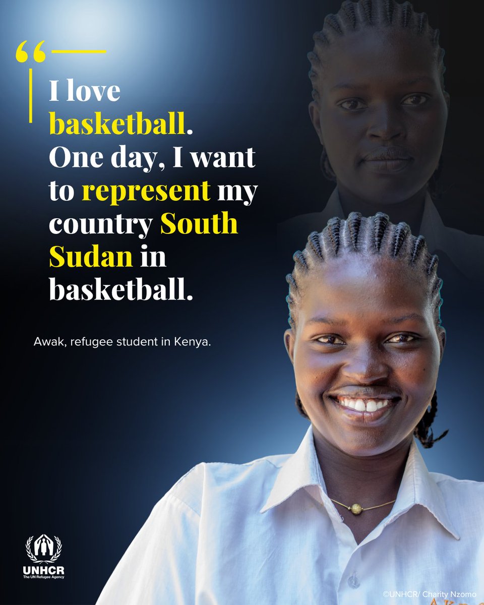 UNHCR_Kenya's tweet image. 📝 Nyakuel wants to be a journalist.
👩⚕️Sadio dreams of being a maternity nurse.
🏀 Awak is already a basketball star in the making.
💻 Nifasha plans to be a nurse and master computers too.
Education gives them the tools. Their hard work and determination does the rest.
