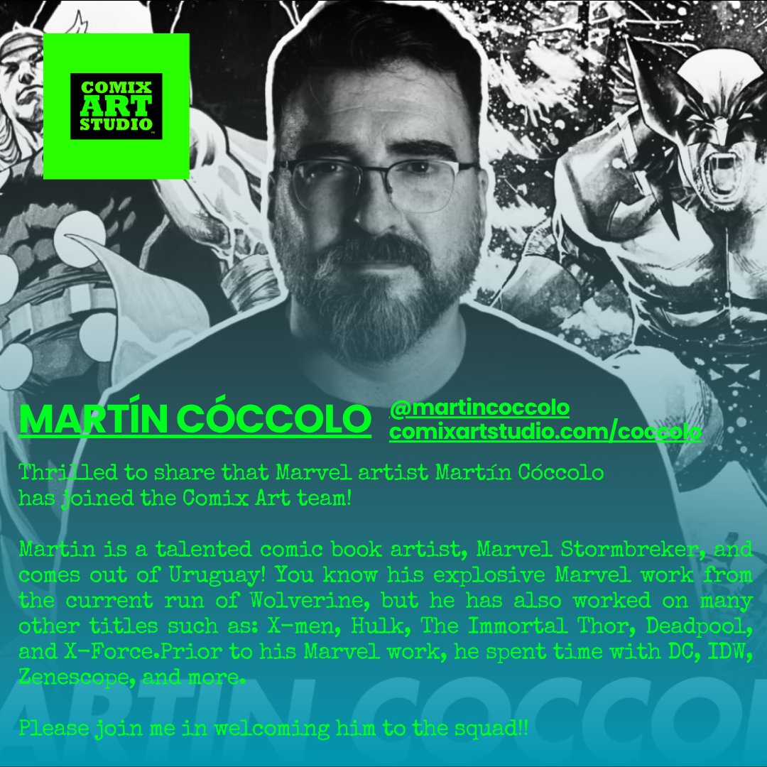 comixartconnect's tweet image. Thrilled to announce we have partnered with @coccolo_martin