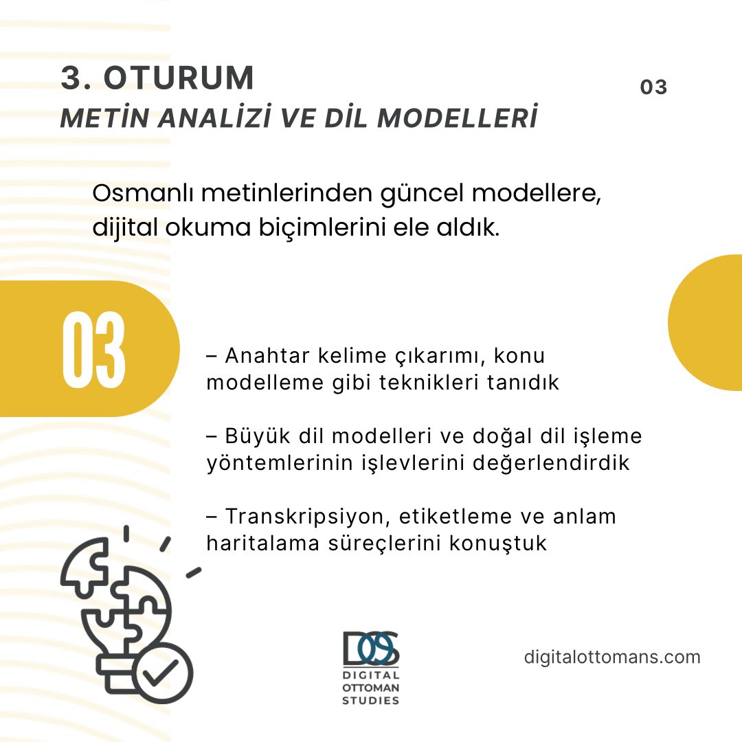 Dijital Beşeri Bilimler Tematik Okuma Grubu’nu başarıyla tamamladık!

Bir yıl boyunca mekânsal analizden ağ teorisine, yapay zekâdan veri yönetimine uzanan birçok temayı, beşeri bilimler kapsamında birlikte tartıştık. 

Tüm katılımcılarımıza teşekkür ederiz.

#DigitalHumanities