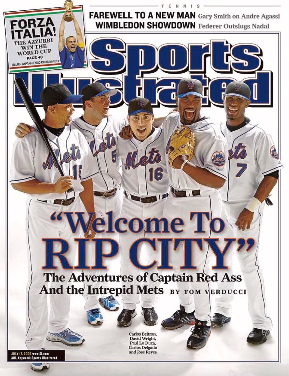 This Day in Mets History (@nymhistory) on Twitter photo 7/17/2006 Carlos Beltrán, David Wright, Paul Lo Duca, Carlos Delgado, and José Reyes appear on the cover of Sports Illustrated.
<a href="/paulloduca16/">Paul Lo Duca</a> <a href="/carlosdelgado21/">Carlos Delgado</a> <a href="/lamelaza_7/">Jose Reyes</a> 7/17/2006 Carlos Beltrán, David Wright, Paul Lo Duca, Carlos Delgado, and José Reyes appear on the cover of Sports Illustrated.
<a href="/paulloduca16/">Paul Lo Duca</a> <a href="/carlosdelgado21/">Carlos Delgado</a> <a href="/lamelaza_7/">Jose Reyes</a>