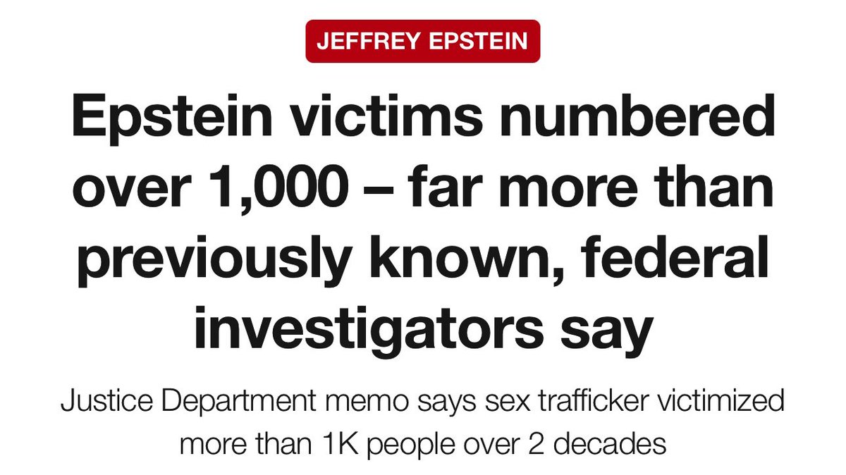 Jeffrey Epstein sex trafficked over 1,000 victims and they’re claiming there’s no paper trail or client list? Bullshit. Don’t stop talking about Epstein until every single one of these rich pedophiles is brought to justice for raping under age girls.
