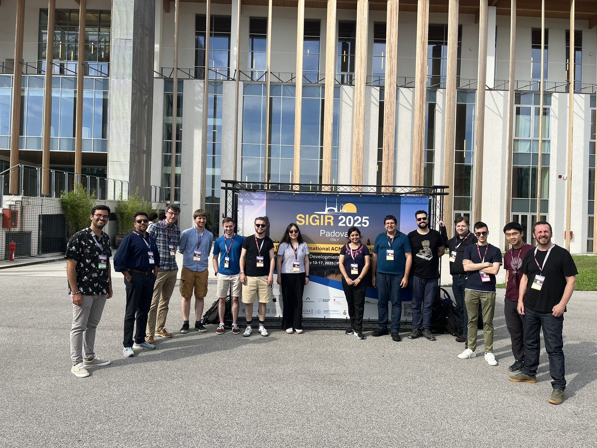 ir_glasgow's tweet image. With some of us already en route home, the rest of #TeamUofG bids farewell to #SIGIR2025 & the beautiful city of Padova. We had a great week full of ideas, activities & connections. Thanks to the organisers for a fantastic conference! Until next time 🇮🇹
#GoodbyePadova #ByeSIGIR