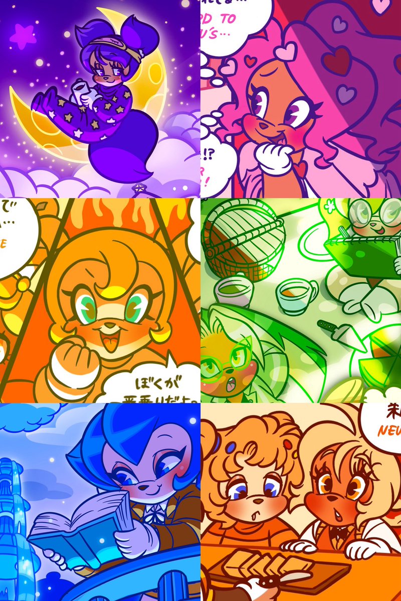 df030201's tweet image. COLORFURRIESが住む色で別れた6つのエリアそれぞれに、描き下ろしイラストと4コマ漫画を用意しました!めっちゃ頑張ったので全員来てください(暴論)