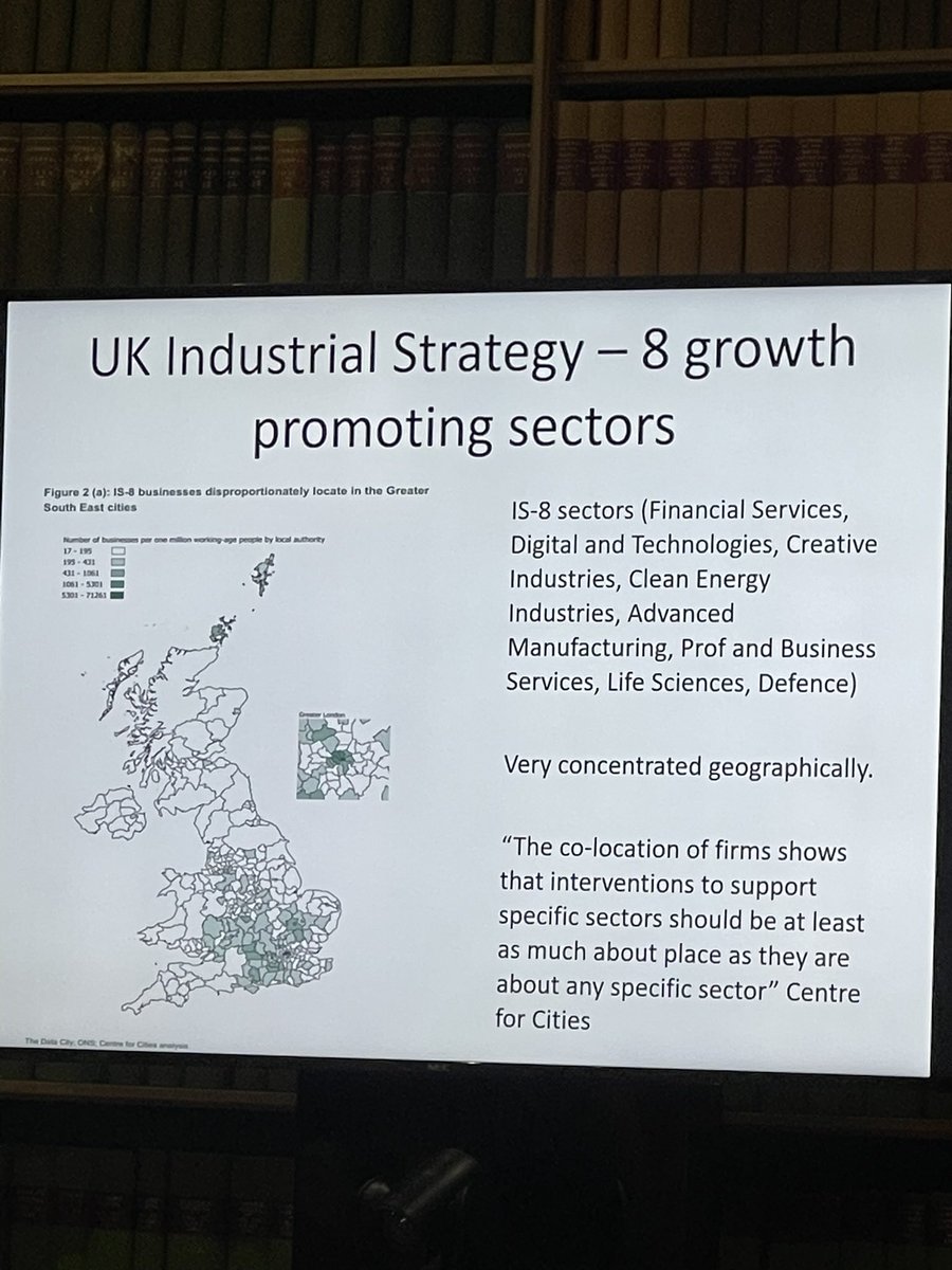 HMorganThompson's tweet image. Fascinating @NIESRorg lecture - highlighting the need for a place-based analysis of industrial strategies.
Great to take a sectoral approach to spurring economic growth - but potential for exacerbating existing inequalities, with many growth-generating industries located in…