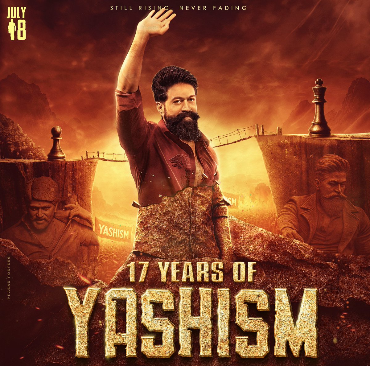 Poster Concept &amp; Quality 🥶 🛐
" 17 YEARS OF YASH LEGACY "

#YashBOSS𓃵 #Ramayana #Ravana