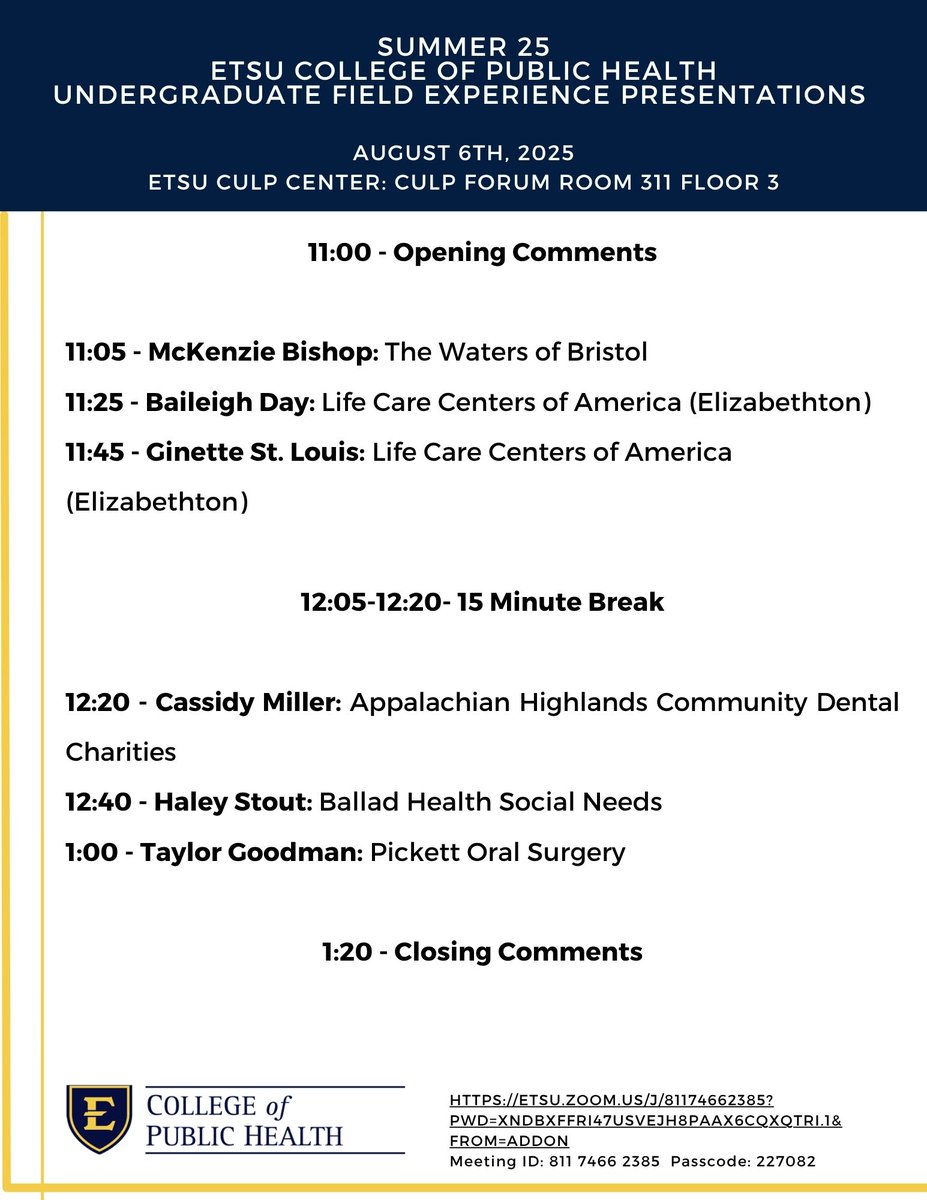 ETSU Public Health (@etsucph) on Twitter photo 