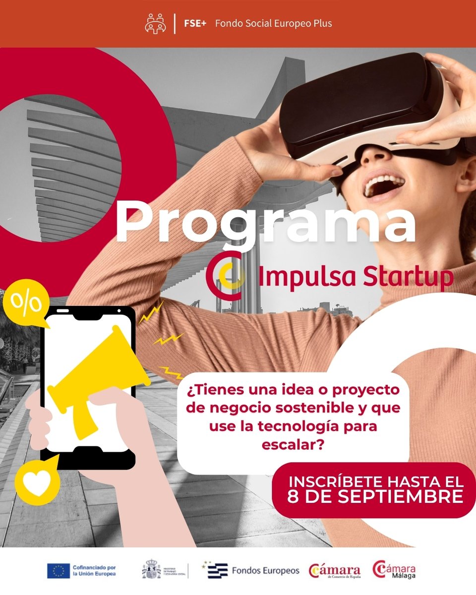 🚀 ¿Tienes una startup sostenible y que use la tecnología para escalar?

Entonces esto es para ti: ya está abierta la convocatoria del programa IMPULSA STARTUP💡📈

El programa está dividido en dos fases diferentes (no pudiéndose participar en ambas fases durante la misma