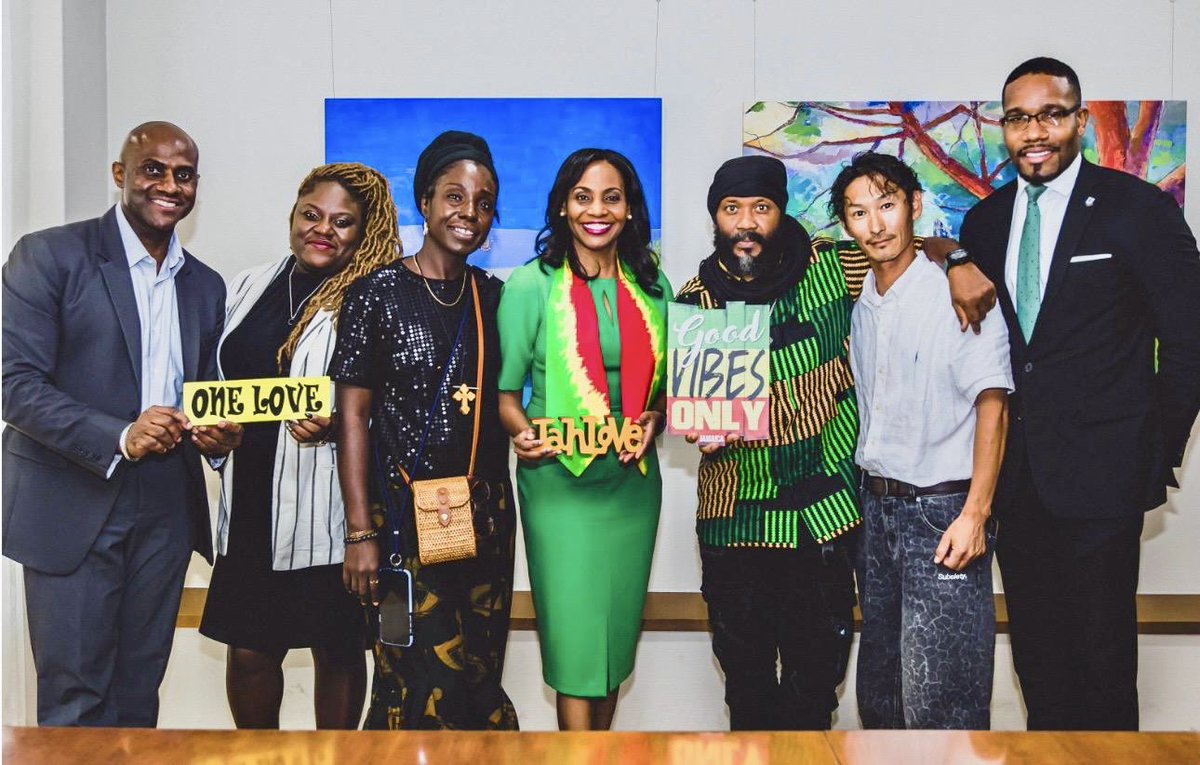 Delighted to welcome Jamaican reggae singer, Warrior King, to the 🇯🇲 Embassy, who is performing in 8 Japanese cities as part of his 2025 Asia Tour. 
#Positivity
#ConsciousLyrics
#ReggaeMusic 🎶