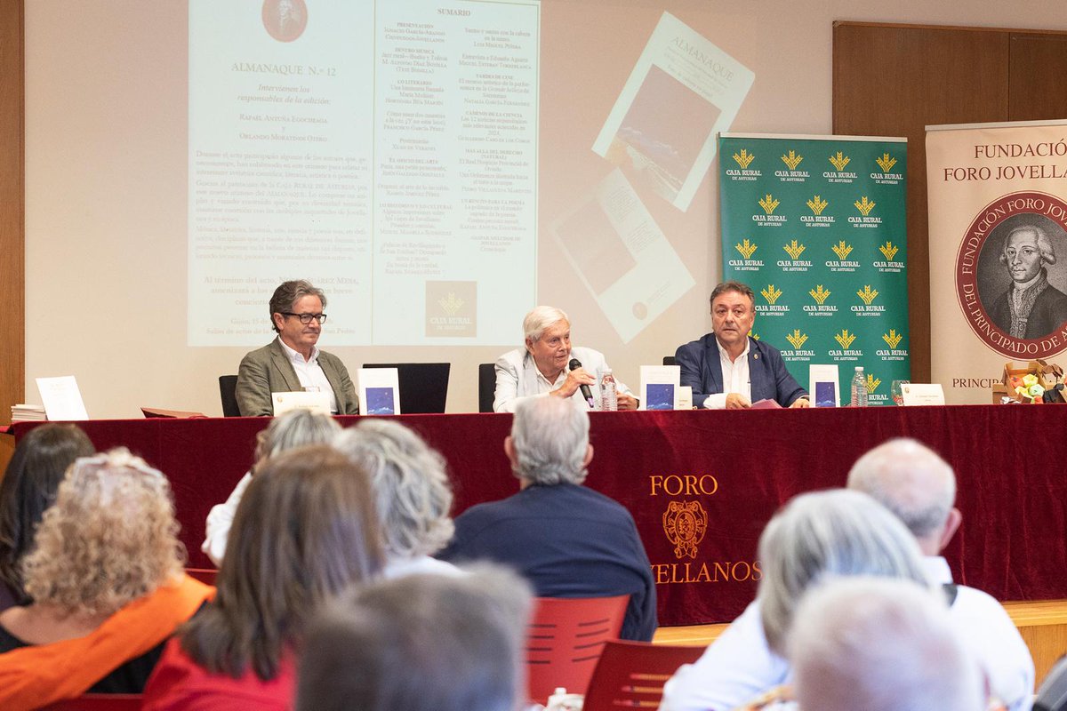 CRASTURIAS's tweet image. La Fundacion Foro Jovellanos presentó su Almanaque número 12.

Una publicación, patrocinada por Caja Rural de Asturias, que recoge contenidos relacionadas con las inquietudes de Jovellanos.

Elena García, asesora de banca personal, asistió al acto de presentación.