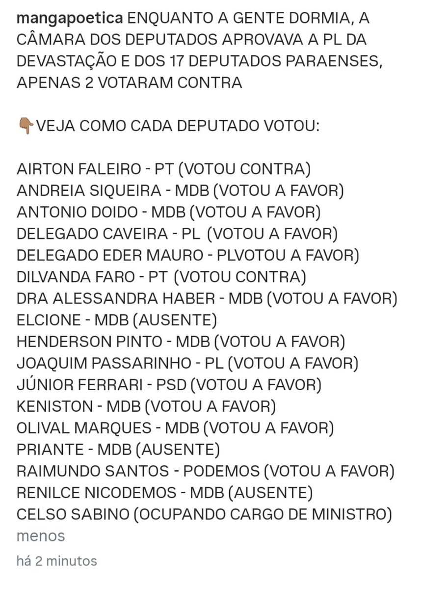 Bom dia cidade. Vejam ai a importância de não votar em ricos, evangélicos, militares, corruptos.. Eles não estão nem ai pra população, só se interessam por dinheiro, mesmo que isso cause a devastação.

Ano que vem tem eleições. Lembrem-se disso.