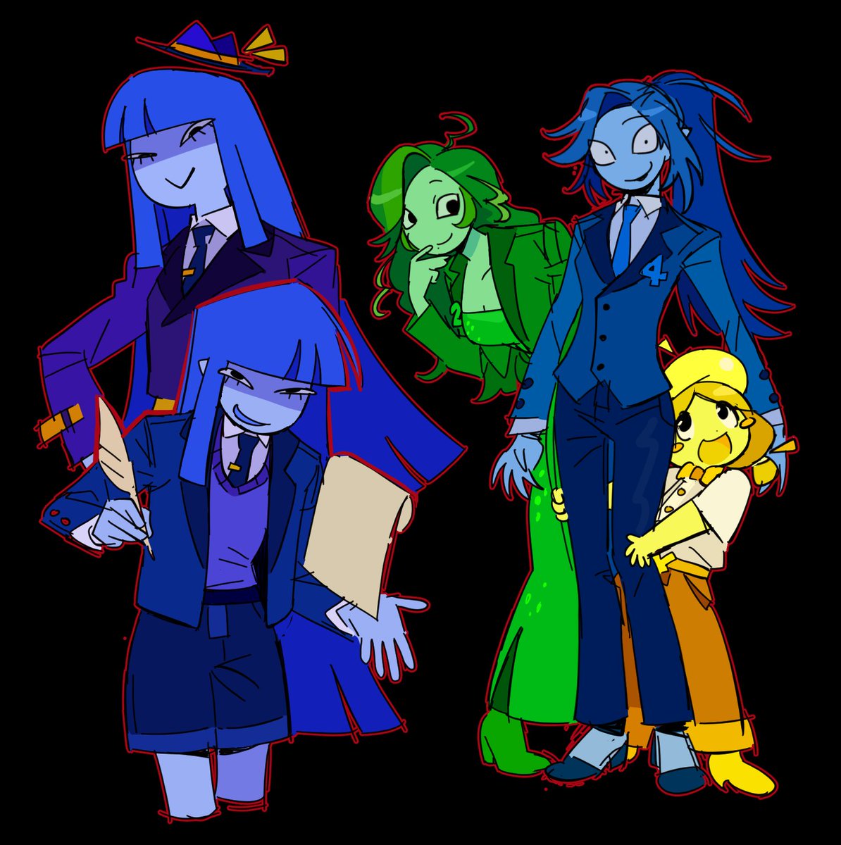 noejeolgang's tweet image. 의인화 바꿔그리기