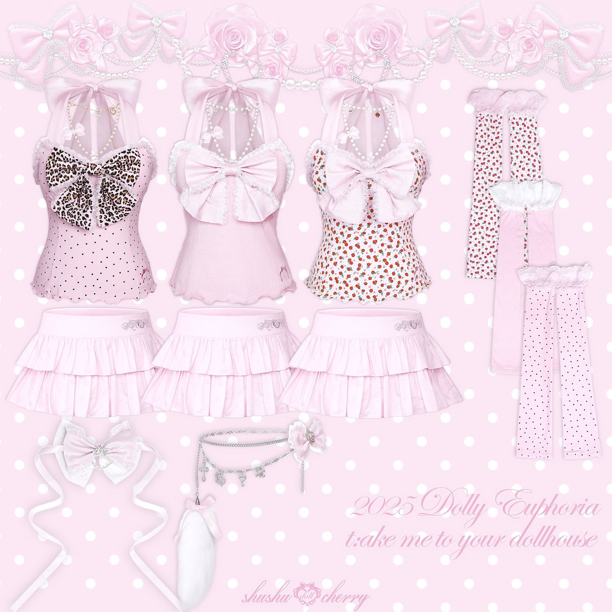 SHCR_OFFICIAL's tweet image. warning: pink overload ahead🎀
Shushucherry new drop :: DOLLY EUPHORIA 🍒