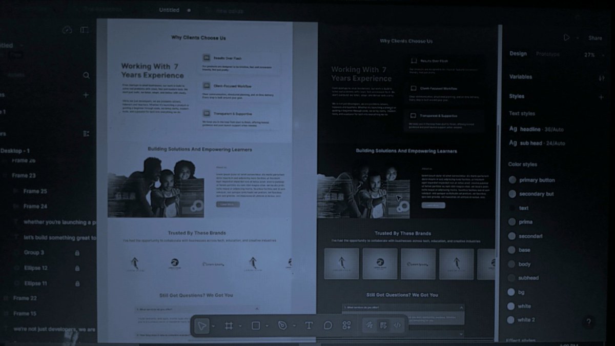 OgechiPrec28's tweet image. Helping brands build better digital experiences 💻
Here’s a sneak peek of a new landing page I’m designing.
Light or dark — which one’s your pick?
#WebDesign #UIUX #MadeInFigma #NaijaDesigners #design #workinprogress