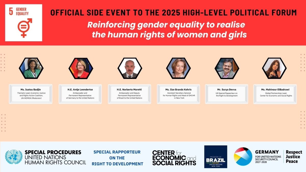 Germany in the United Nations (@germanyun) on Twitter photo The ongoing global backlash against gender equality makes it harder than ever to advance on #SDG 5 as a shared goal. The way forward is clear: we need to stand united. Gender equality is a universal and global concern. #HLPF2025 The ongoing global backlash against gender equality makes it harder than ever to advance on #SDG 5 as a shared goal. The way forward is clear: we need to stand united. Gender equality is a universal and global concern. #HLPF2025