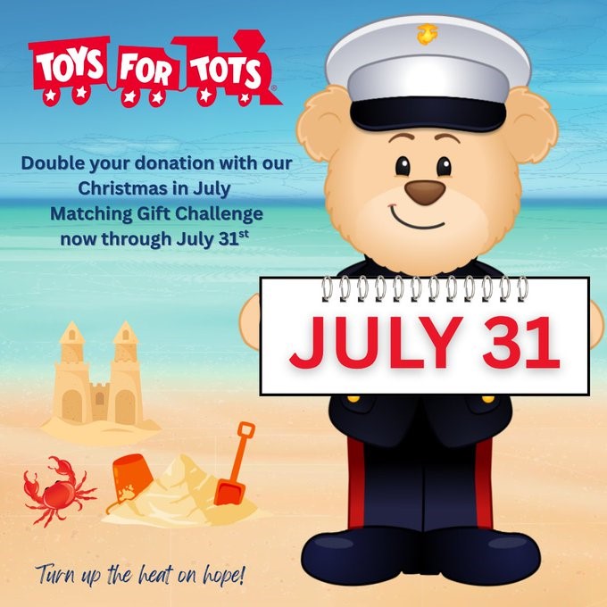 The Group - APSG (@thegroupapsg) on Twitter photo It’s Christmas in July as Toys for Tots is celebrating with a special matching gift challenge. Every dollar donated by July 31, up to $250,000, will be matched.
secure.toysfortots.org/a/christmas-in…
<a href="/FederatedAP/">Federated Auto Parts</a> <a href="/prontoautoparts/">Pronto Auto Parts</a> <a href="/PartsPlusHQ/">Parts Plus</a> <a href="/AVBTBAlliance/">Auto Parts Alliance</a> <a href="/ToysForTots_USA/">Toys for Tots</a> It’s Christmas in July as Toys for Tots is celebrating with a special matching gift challenge. Every dollar donated by July 31, up to $250,000, will be matched.
secure.toysfortots.org/a/christmas-in…
<a href="/FederatedAP/">Federated Auto Parts</a> <a href="/prontoautoparts/">Pronto Auto Parts</a> <a href="/PartsPlusHQ/">Parts Plus</a> <a href="/AVBTBAlliance/">Auto Parts Alliance</a> <a href="/ToysForTots_USA/">Toys for Tots</a>