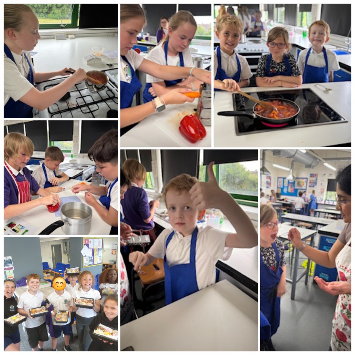 Year 5 went to our local secondary school to make use of their kitchens, making a rather delicious spaghetti bolognaise. 👨‍🍳🍝 #experiencesforall