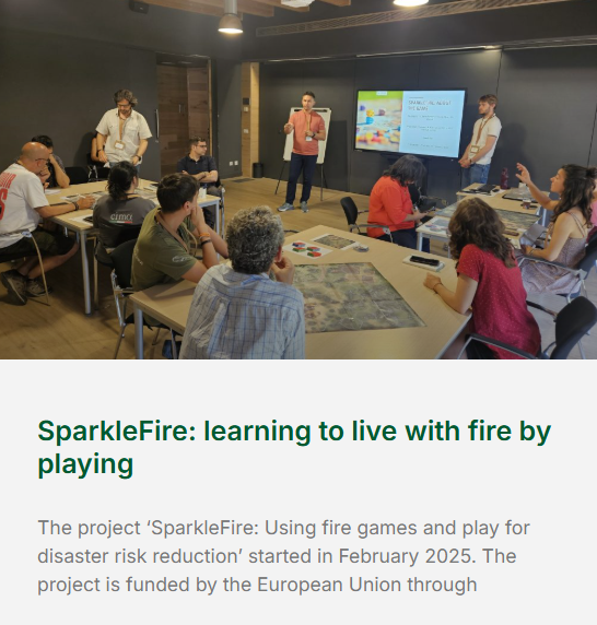 PauCostaF's tweet image. 🔈We are thrilled to participate in the European project @SparkleFire! 🤩
🎯 To explore, design and implement games to increase awareness of wildfire risk in Atlantic, Mediterranean, Central and Northern Europe. 🎲🖥
📌 Co-funded by the EU through the #UCPM, under the #KAPP 2024…
