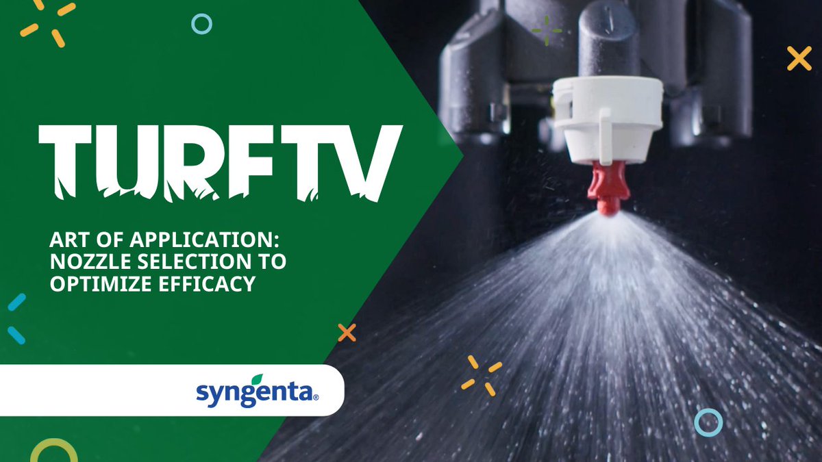 In this episode of Turf TV, Matt Legg, Syngenta Professional Solutions Technical Lead and Xin Lu, Application Specialist discuss the importance of choosing the right nozzle and how to select the best one. Watch the episode here - greencast.ca/turftech/nozzl…