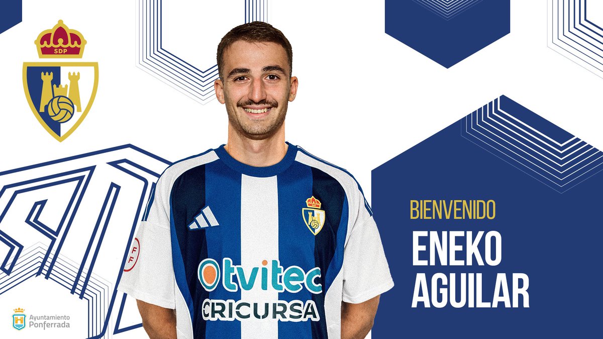 OFICIAL- Eneko Aguilar se une a la plantilla de la SD Ponferradina. ¡Bienvenido al Bierzo, <a href="/EnekoAguilar/">Eneko Aguilar</a>!
👉 sdponferradina.com/2025/07/17/ene…
#Adelanteyarriba
#SomosDeportiva
