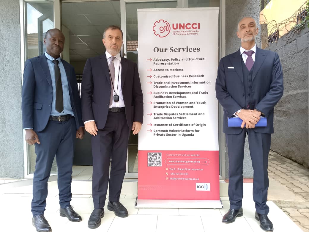 UGANDA NATIONAL CHAMBER OF COMMERCE AND INDUSTRY (@uncci_ug) on Twitter photo 🇺🇬🤝🇮🇹 UNCCI SG John Francis Oundo welcomed Italian university delegations to explore 🇺🇬🇮🇹 collaboration in education, research, innovation & youth empowerment. Key talks: exchange programs, internships, SME training & business linkages. 
 #UNCCI #UgandaItaly 🇺🇬🤝🇮🇹 UNCCI SG John Francis Oundo welcomed Italian university delegations to explore 🇺🇬🇮🇹 collaboration in education, research, innovation & youth empowerment. Key talks: exchange programs, internships, SME training & business linkages. 
 #UNCCI #UgandaItaly