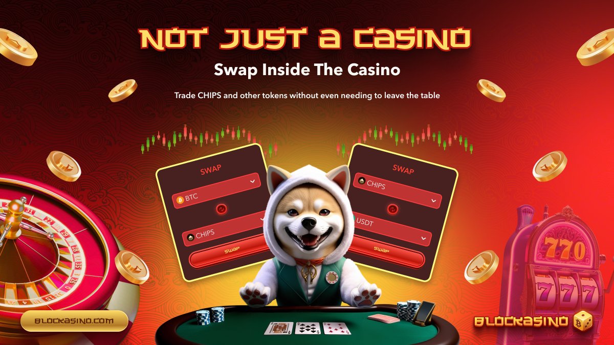 Blockasino is more than just a casino.

It's a DEX and Casino all in one.

Swap, Trade, Play.

All at the same time.