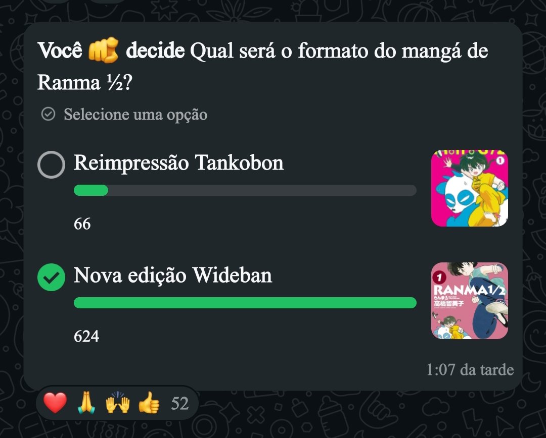 otyleeugiM's tweet image. Finalmente teremos o wideban de Ranma ½ no Brasil obrigado @editorajbc