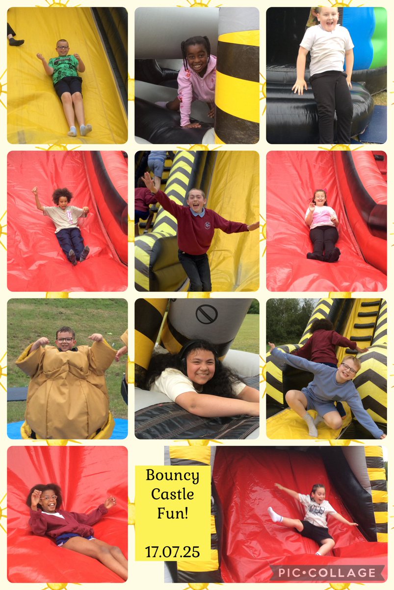 Having fun on the bouncy castles! 😃🏰 <a href="/StradbrokePri/">@StradbrokePrimary</a>